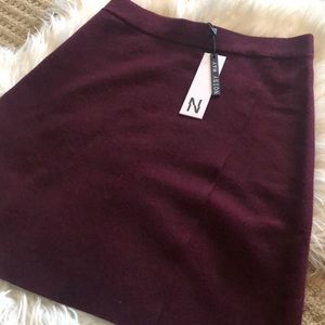 Noisy May burgundy knit skirt